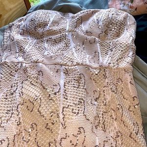 Short strapless homecoming dress